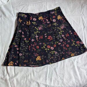 Amour Vert - silk skirt with flower pattern